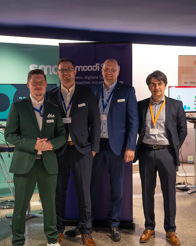 Das smoodi-Team am Stand auf dem ELO ECM Fachkongress in Stuttgart