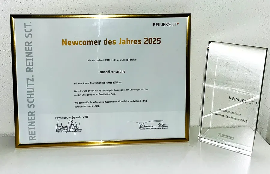 smoodi.consulting ist „Newcomer des Jahres 2025“ – Auszeichnung von REINER SCT
